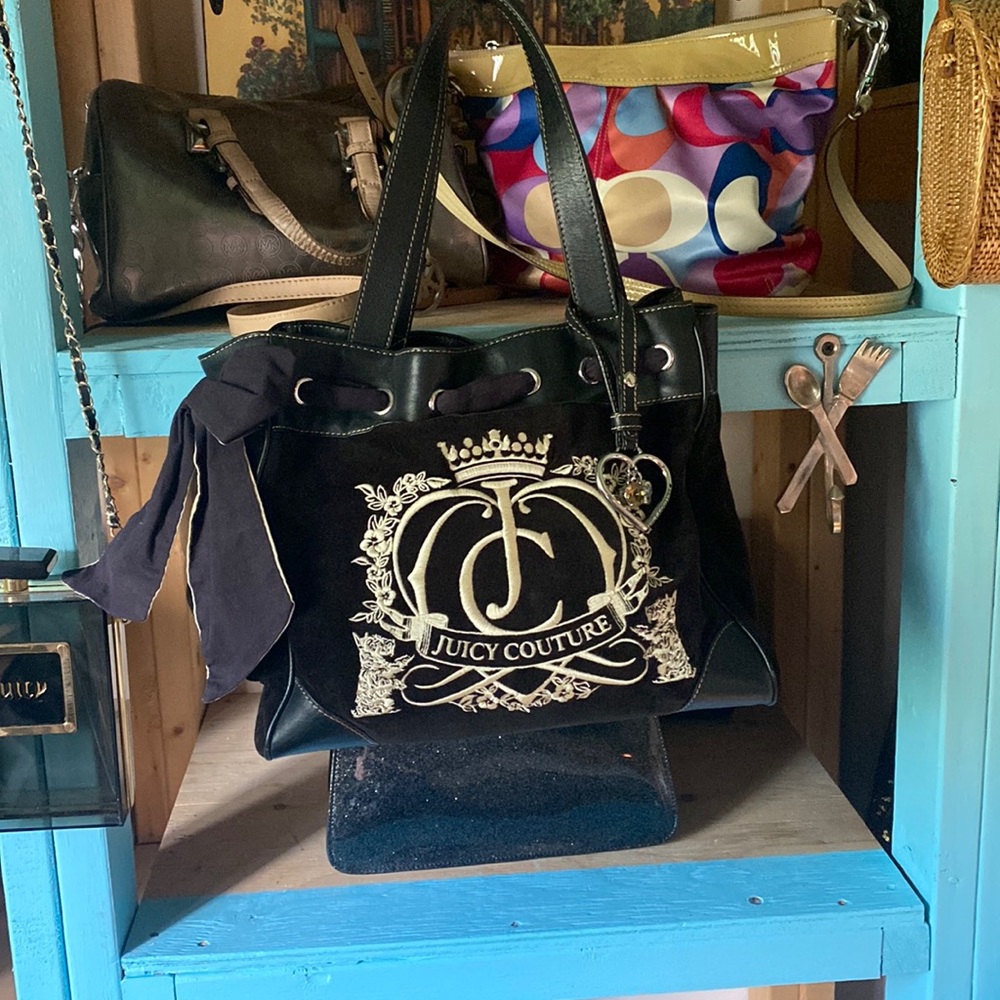 Authentic Juicy Couture Scottie Daydreamer Bag chocolate Brown & Black Y2K.